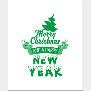 Merry Christmas and a Happy New Year Posters and Art